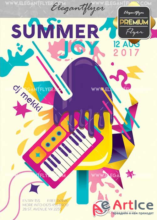 Summer Joy V5 Flyer PSD Template + Facebook Cover