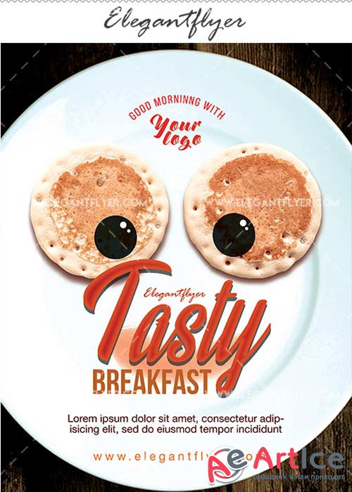 Tasty V1 Flyer PSD Template + Facebook Cover