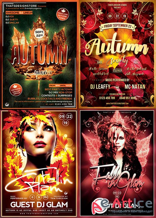 Autumn Party 3in1 V1 Flyer Template