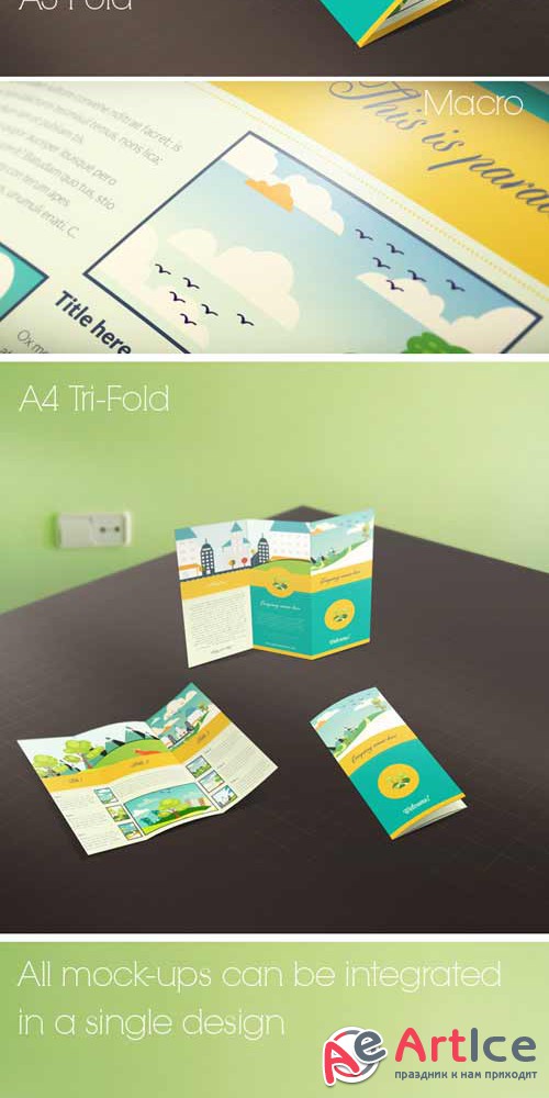 Superpremium Print Templates A3 and A4 Brochures