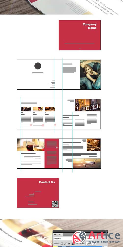 Superpremium Print Templates - Flat Study Booklet