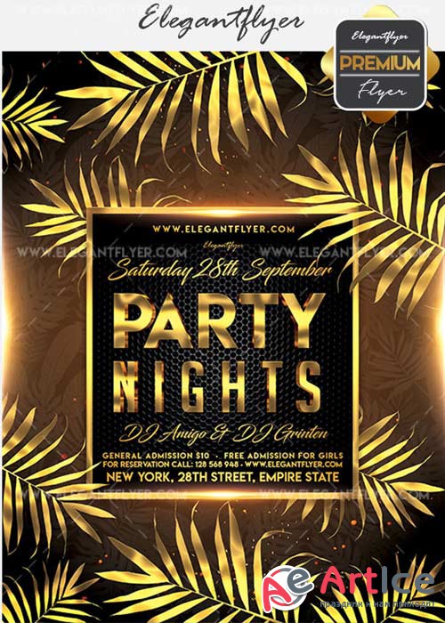 Party Nights V28 Flyer PSD Template + Facebook Cover