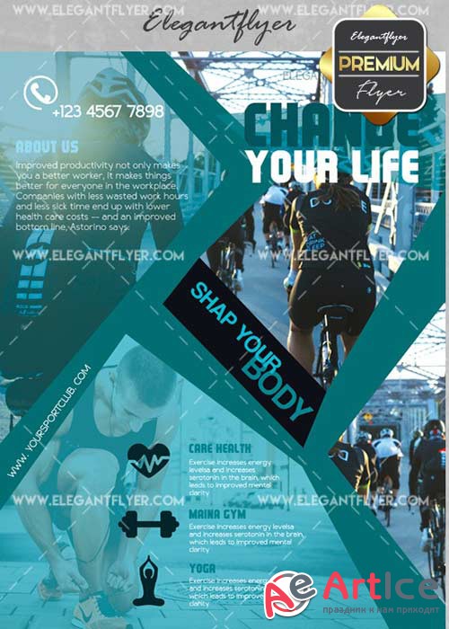 Change your Life V3 Flyer PSD Template + Facebook Cover