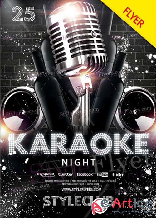 Karaoke Night V38 Flyer PSD Template