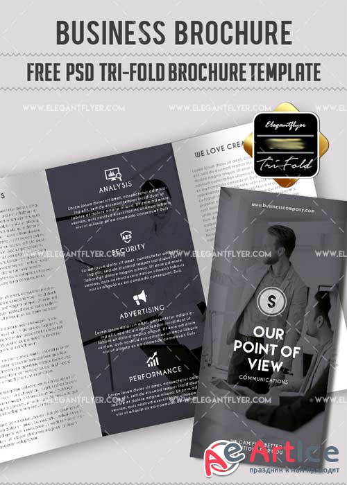 Business V47 PSD Tri-Fold PSD Brochure Template