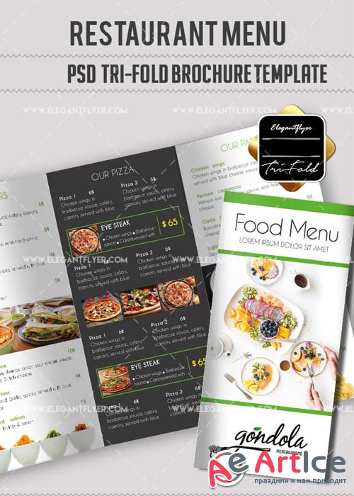 Food Menu V7 Restaurant Brochure Template in PSD