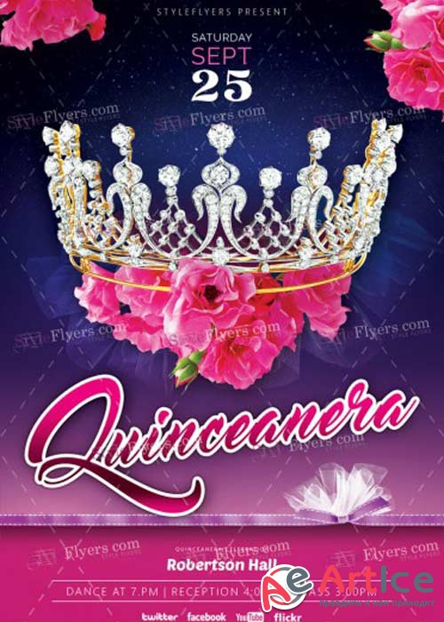 Quinceanera V4 PSD Flyer Template