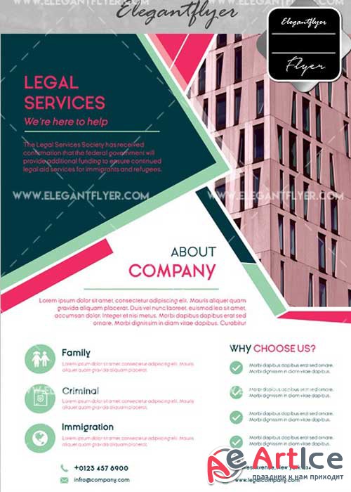 Legal Service V17 Flyer PSD Template + Facebook Cover