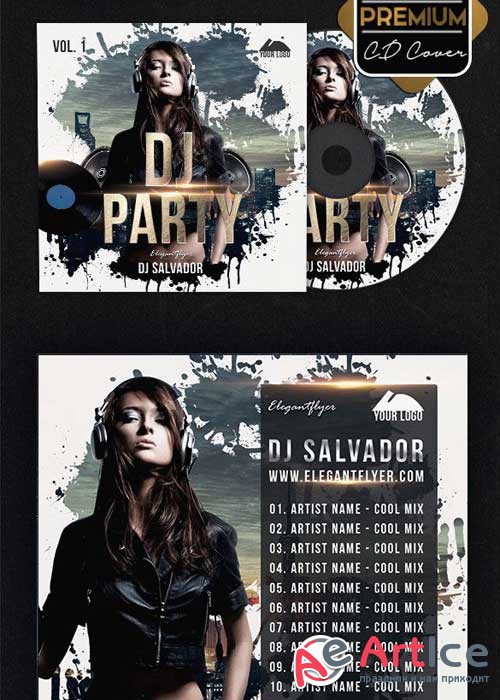 DJ Party V33 Premium CD Cover PSD Template