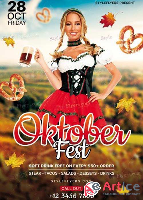 Oktoberfest V10 2017 PSD Flyer Template