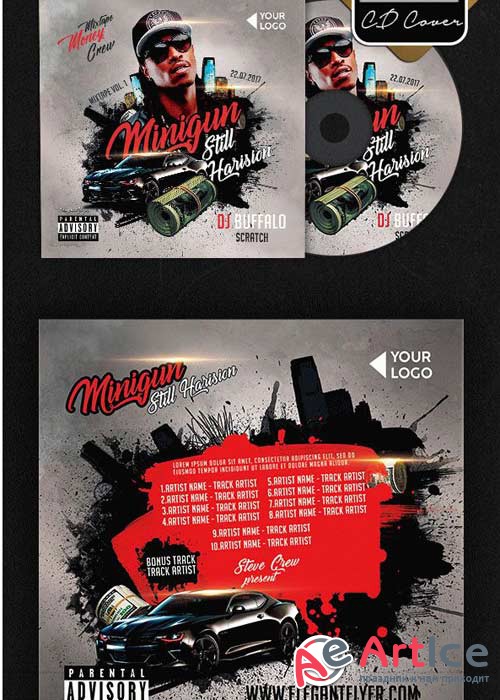 Street Rap V3 Premium CD Cover PSD Template