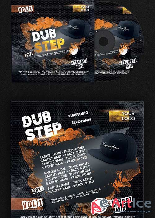 Dubstep Mix V1 Premium CD Cover PSD Template
