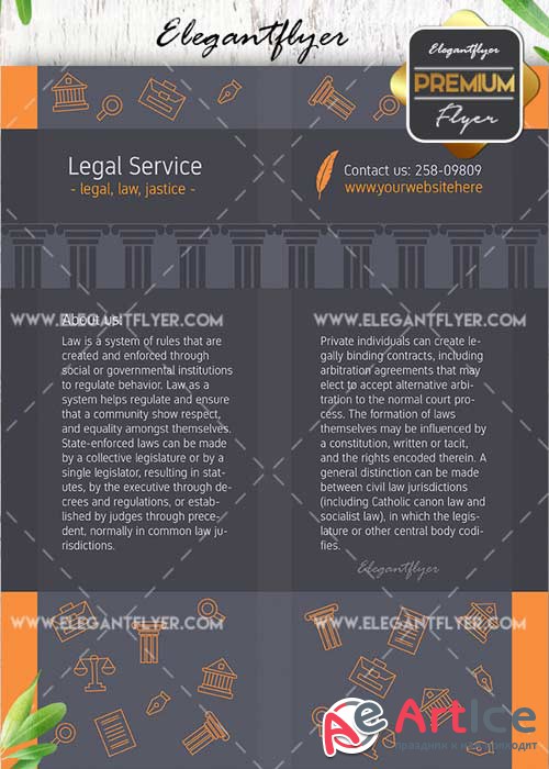 Legal Service V10 Flyer PSD Template + Facebook Cover