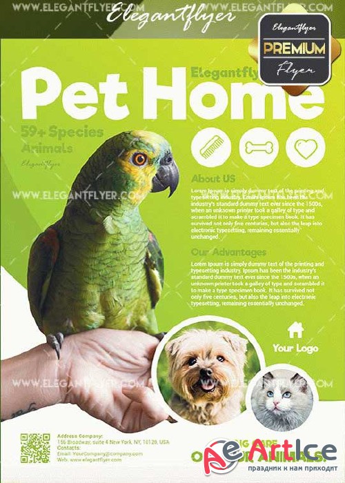 Pet Home V11 Flyer PSD Template + Facebook Cover