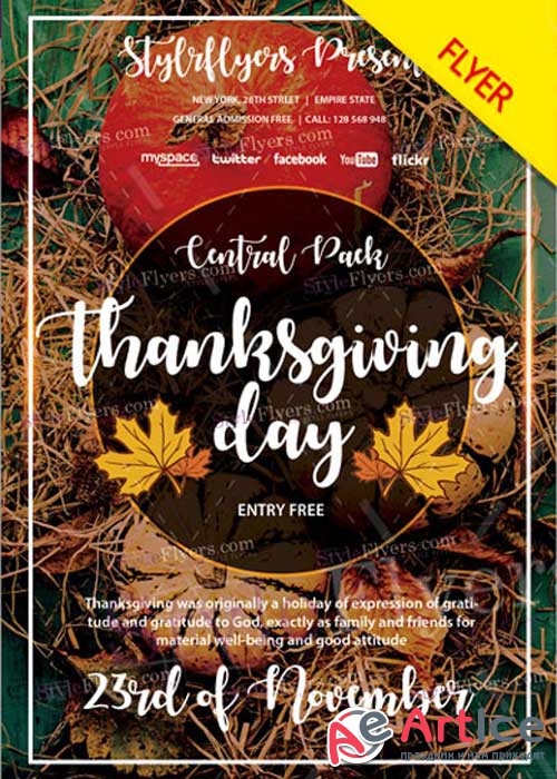 Thanksgiving Day V31 2017 PSD Flyer Template