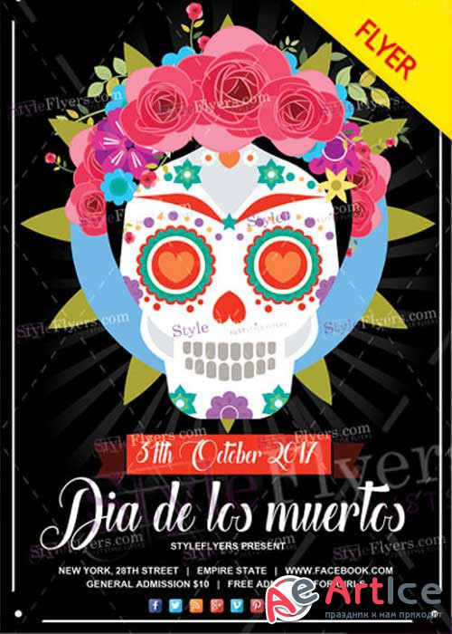 Dia de Los Muertos V29 PSD Flyer Template