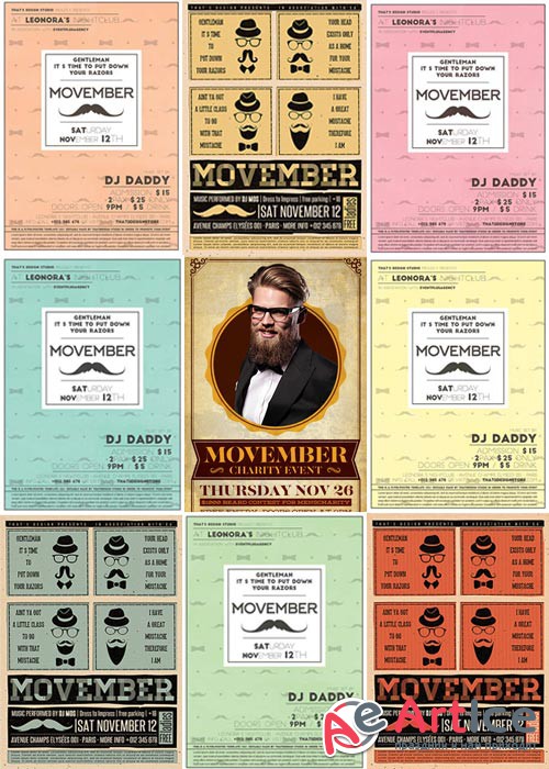Movember Flyer 9in1 V1 Template