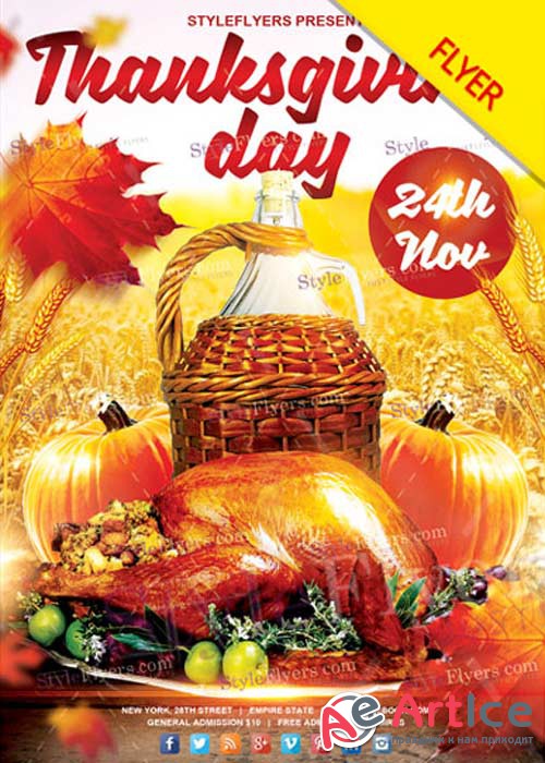 Thanksgiving Day V21 2017 PSD Flyer Template