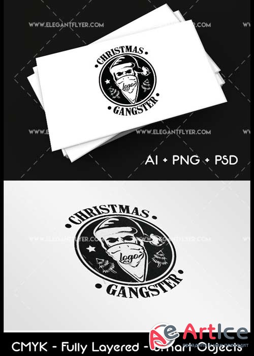 Christmas Gangster V1 Premium Logo Template