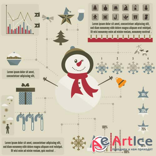 Super premium  Infographic - Christmas - Stock Vector