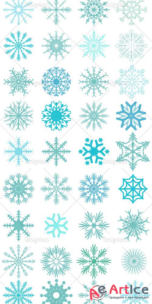 Christmas vector snowflakes - Stock Vector