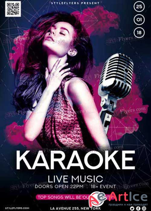 Karaoke V28 2017 PSD Flyer Template