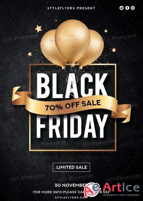 Black Friday Sale V12 PSD Flyer Template