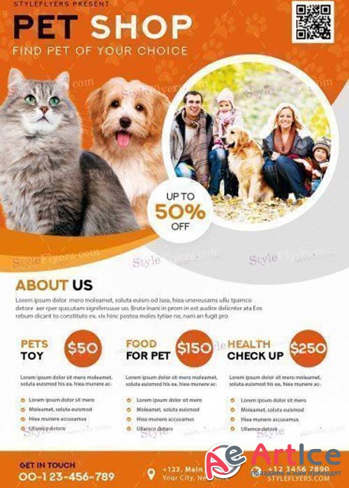 Pet Shop V22 PSD Flyer Template