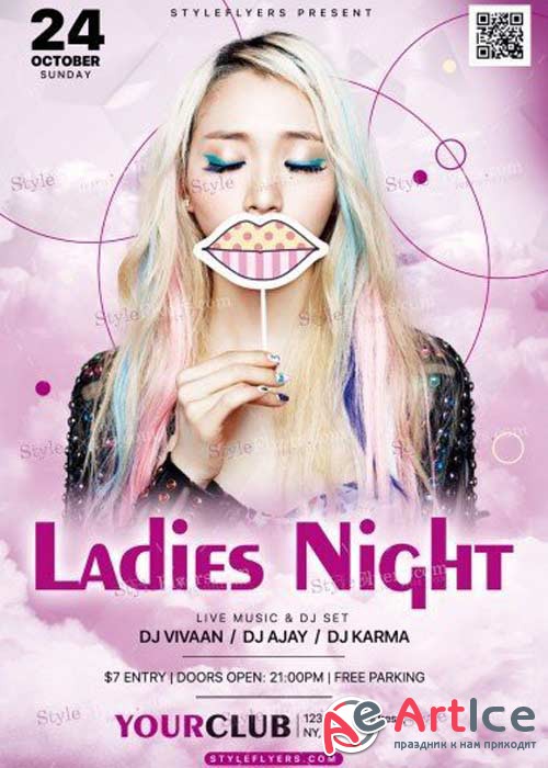 Ladies Night V44 2017 PSD Flyer Template
