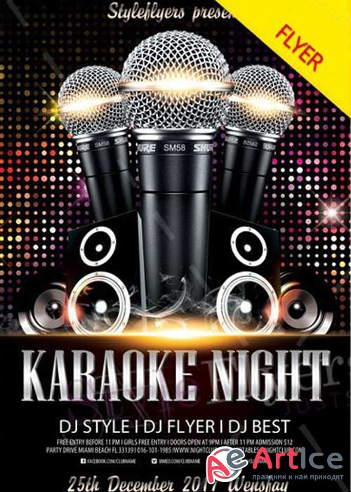 Karaoke Night V29 2017 Flyer PSD Template
