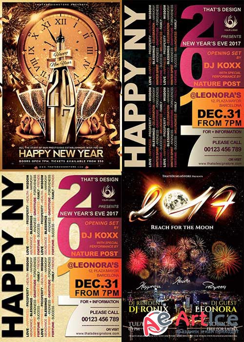 New Year Flyer V1 3in1 Template V1