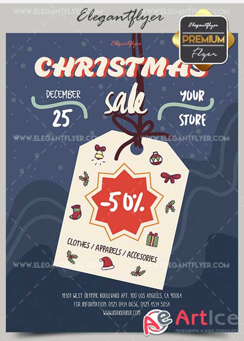 Christmas Sale V20 2017 Flyer PSD Template + Facebook Cover