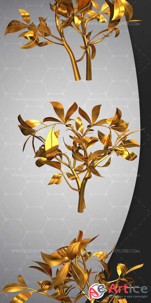 Golden Twigs V1 3d Render Templates