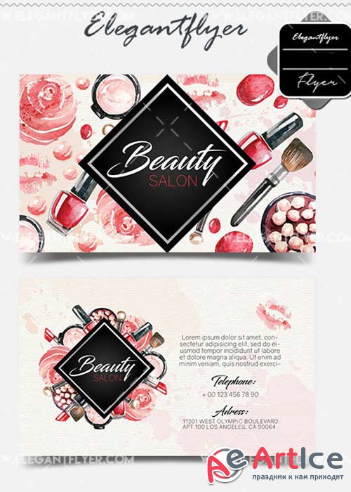 Beauty Salon V1 2018 Business Card Templates PSD