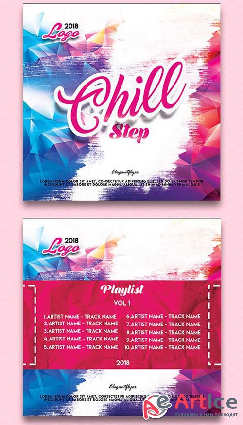 Chill Step V1 2018 Premium CD Cover PSD Template