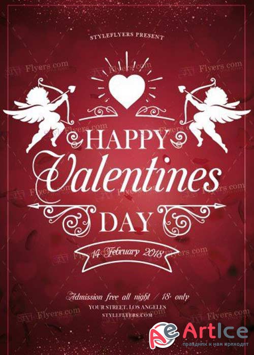 Valentine Day V22 2018 PSD Flyer Template
