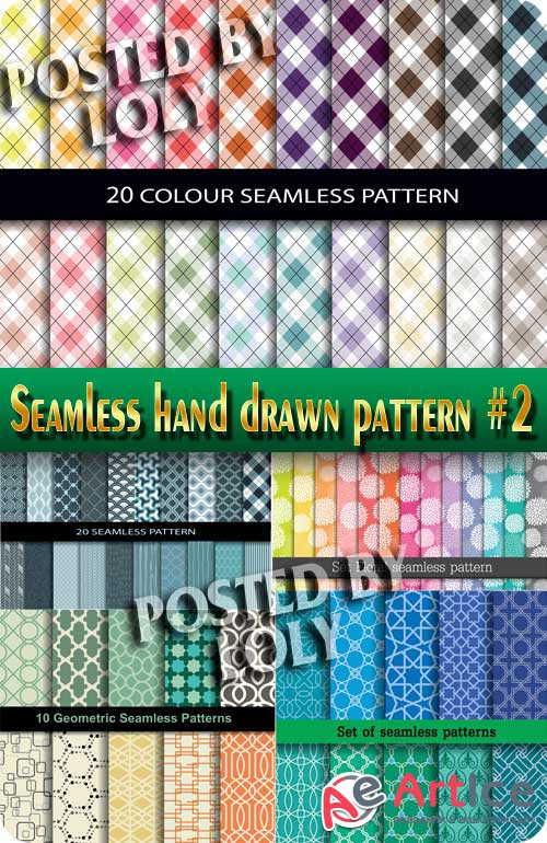 Seamless hand drawn pattern #2 - Stock Vector