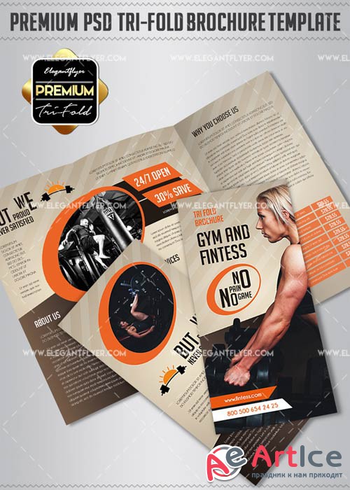 Sport V1 2018 Premium Tri-Fold PSD Brochure Template
