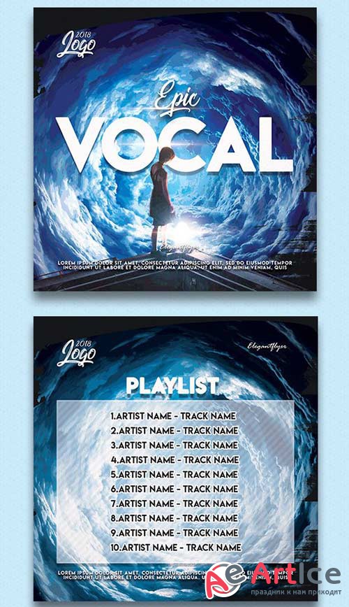 Epic Vocal V1 CD Cover PSD Template