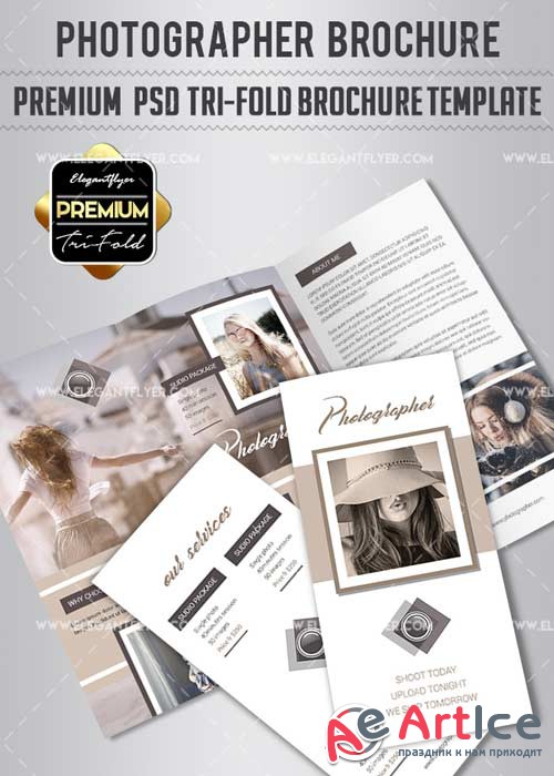Photographer V2 2018 Premium Tri-Fold PSD Brochure Template