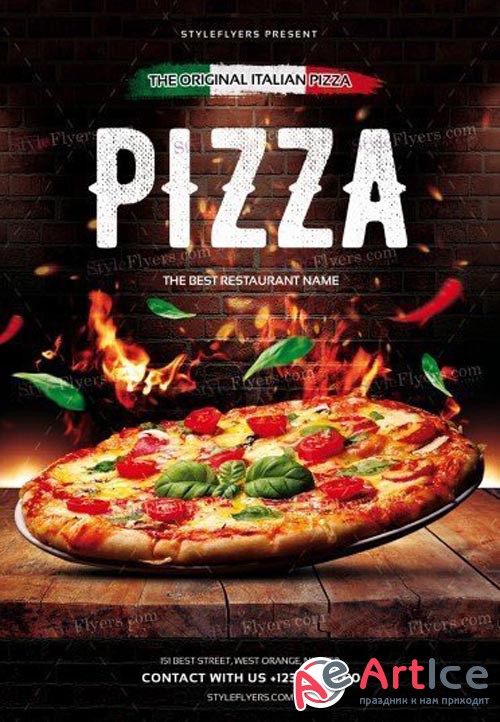 Pizza Flyer V3 2018 PSD Template