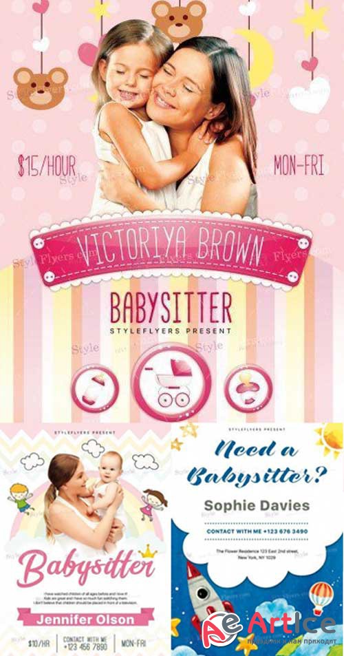 Babysitting 3in1 V1 PSD Flyer Template