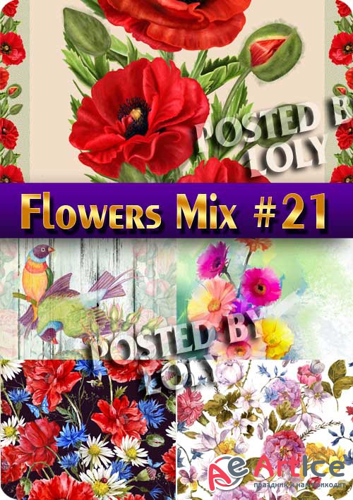 Flowers Mix #21 - Stock Photo