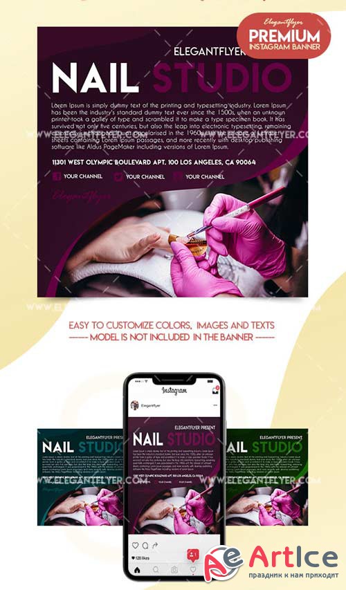 Nail Studio V1 2018 Premium Instagram Banner