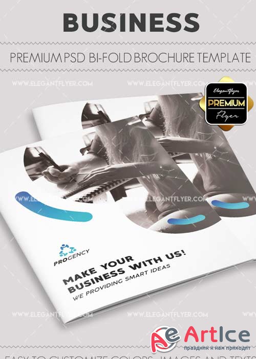 Business V10 2018 Premium Bi-Fold PSD Brochure Template