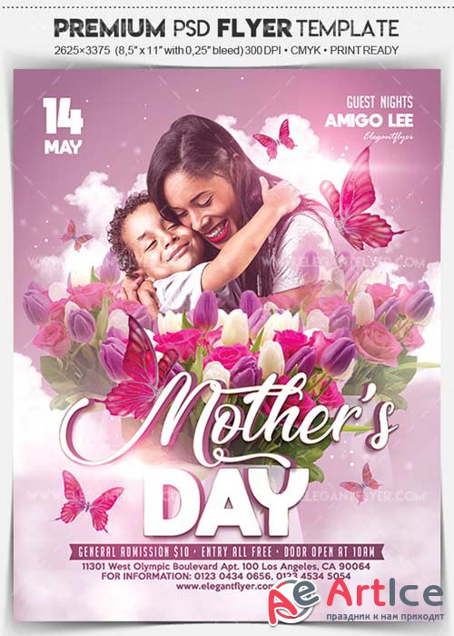 Mothers Day V03 2018 Flyer PSD Template + Facebook Cover