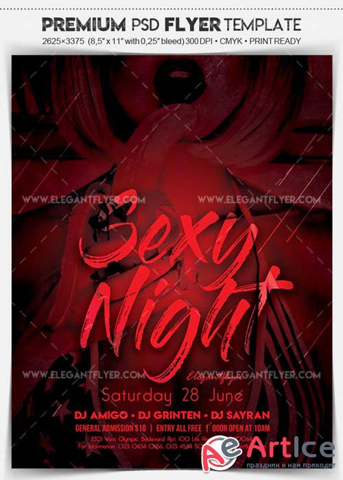 Sexy Night V10 2018 Flyer PSD Template + Facebook Cove