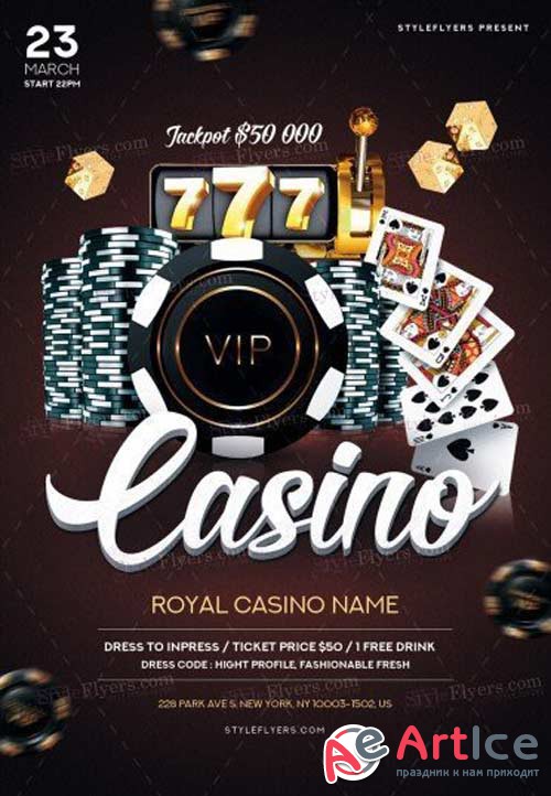 Casino V6 2018 PSD Flyer Template