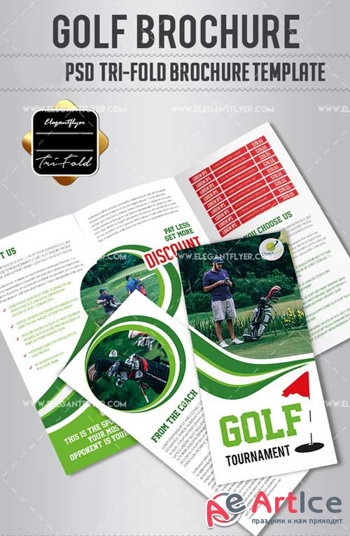 Golf V2 2018 PSD Tri-Fold PSD Brochure Template