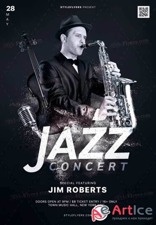Jazz Concert V2 2018 PSD Flyer Template
